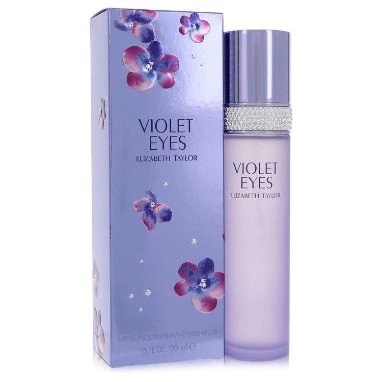 בושם Elizabeth Taylor Violet Eyes Eau de Parfum לאישה בבקבוק אצילי המקרין רעננות של אפרסק לבן וורד סגול בסטייל מלוטש