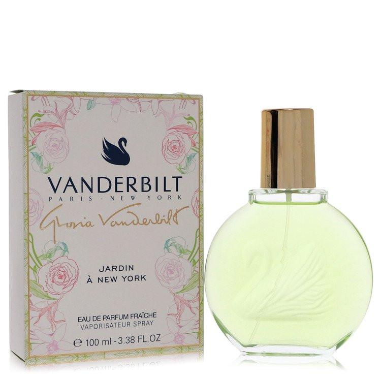בושם לאישה גלוריה ונדרבילט ז'ארדן א ניו יורק Gloria Vanderbilt Jardin à New York EDP Fraiche בבקבוק ירוק מרענן עם סמל הברבור