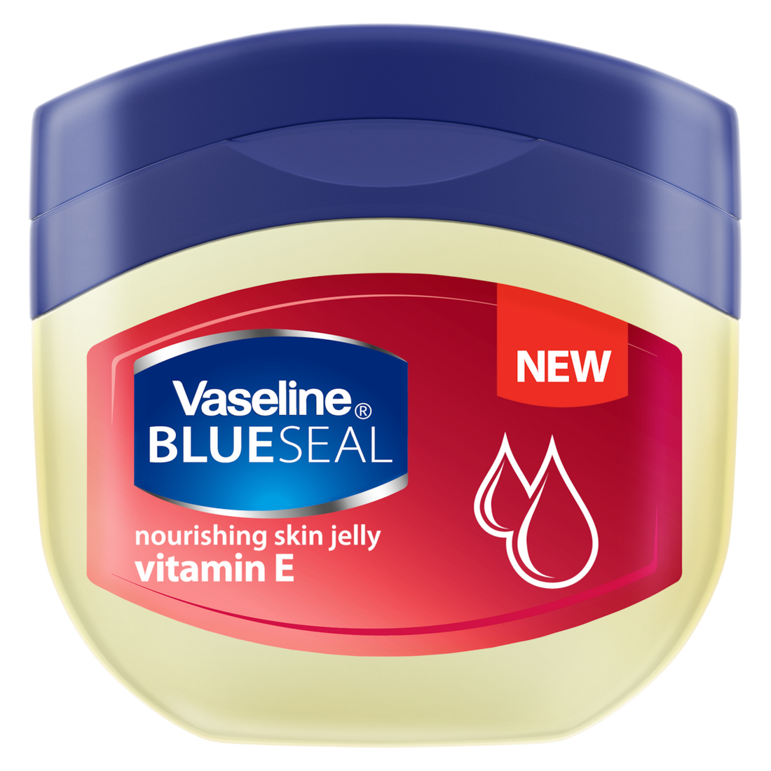 וזלין Blue Seal מועשר בויטמין E פטרוליום ג'לי לשיקום עור יבש ומניעת סימני הזדקנות 100 מ"ל Vaseline Vitamin E Petroleum Jelly