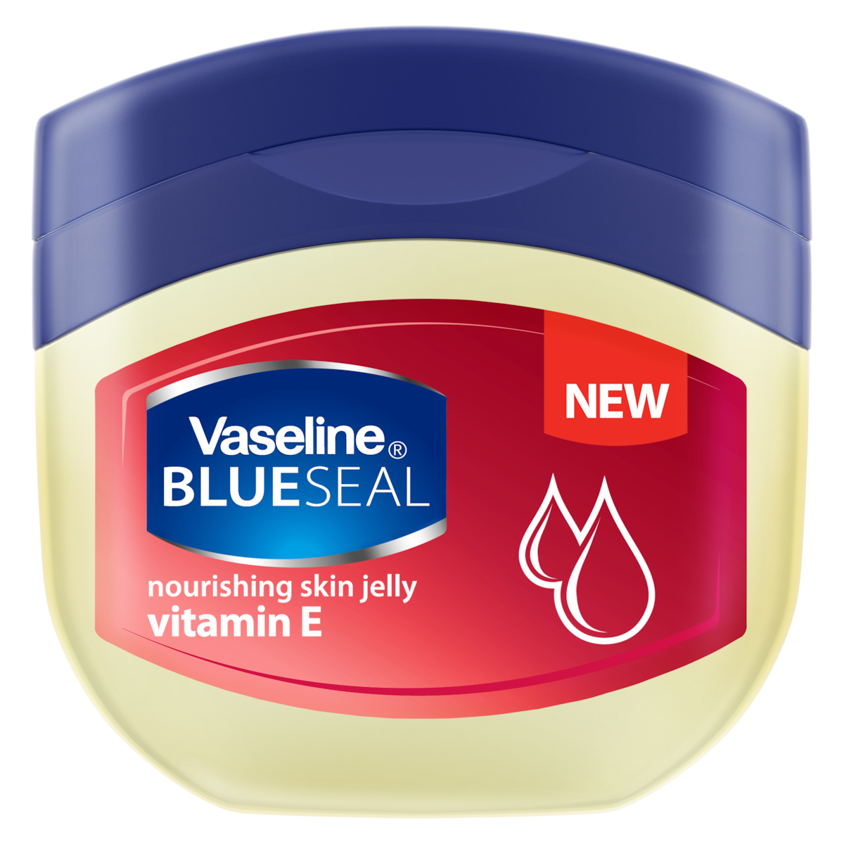 וזלין Blue Seal מועשר בויטמין E פטרוליום ג'לי לשיקום עור יבש ומניעת סימני הזדקנות 100 מ"ל Vaseline Vitamin E Petroleum Jelly