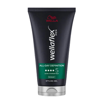 ג'ל עיצוב וסטיילינג לשיער לגבר Wellaflex MEN All-Day Definition לאחיזה אולטרה חזקה עד 48 שעות מבית Wella וולה 150 מ"ל