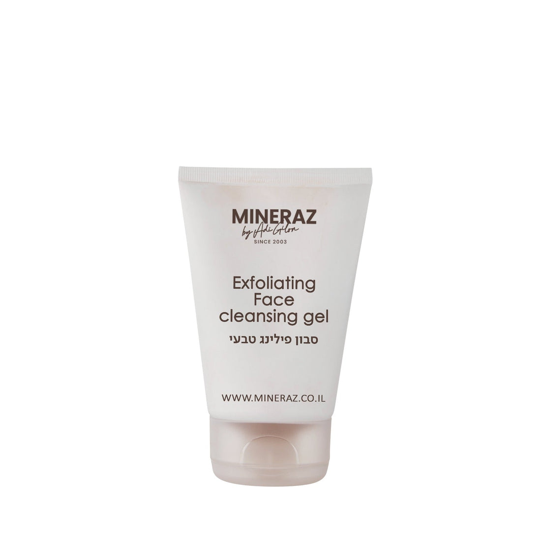 ג’ל פילינג אורגני לחידוש עור הפנים של מינרז MINERAZ ניקוי יסודי וקילוף עדין 128 מ"ל