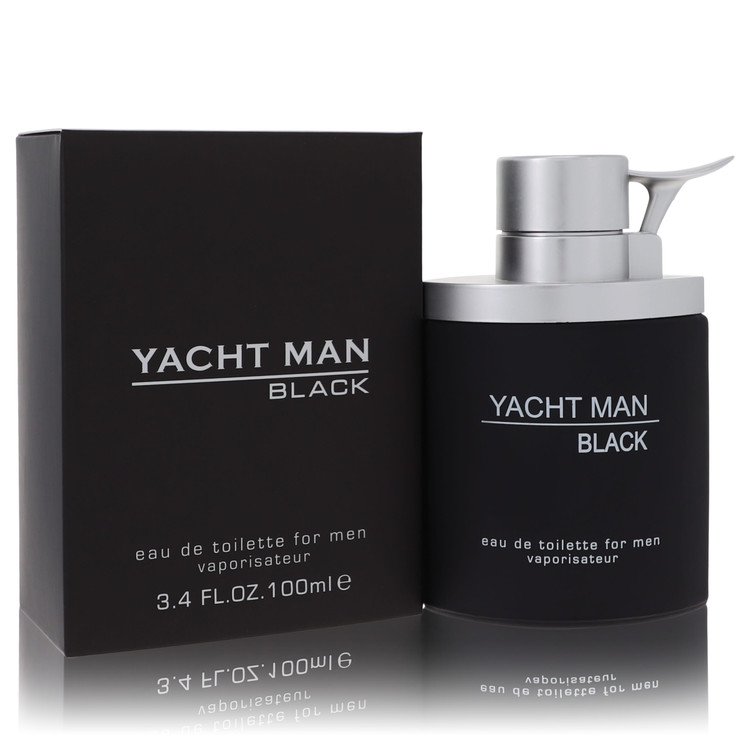 Yacht Man Black Eau De Toilette Spray By Myrurgia | משלוח חינם לבית ⭐ | קוסמטיקס ייבוא מקביל | ✅ מוצר מקורי 100%.