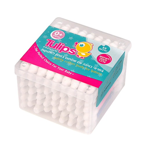 מקלוני אוזניים לתינוקות 55 יחידות - טוליפס