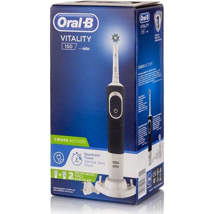 מברשת שיניים חשמלית Oral-B Vitality 150 עם טכנולוגיית Cross Action