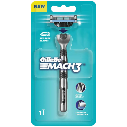 ג'ילט MACH3 מכונת גילוח איכותית עם 3 להבים