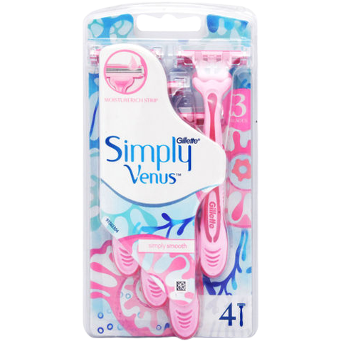 בושם סכיני גילוח חד פעמיים לנשים Gillette Simply Venus 3 |  מבית Gillette Venus | Gillette Venus - מקורי ב-Cosmetix