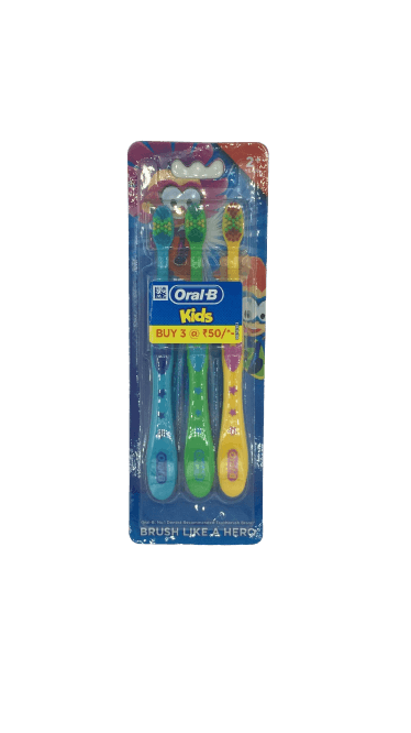 מברשות שיניים לילדים רכות במיוחד אורל בי - שלישייה