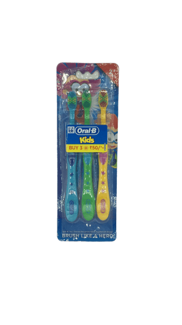 מברשות שיניים לילדים רכות במיוחד אורל בי - שלישייה