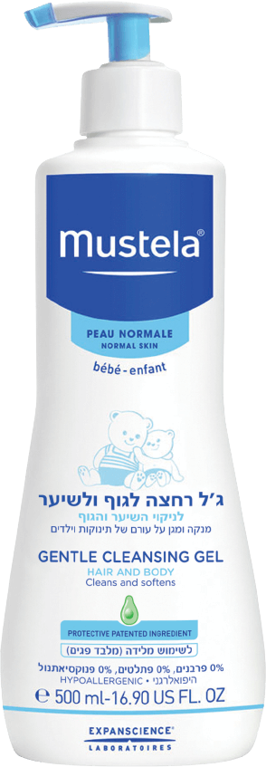 מוסטלה גיל רחצה לתינוקות 500 מ"ל - היפואלרגני ומגן