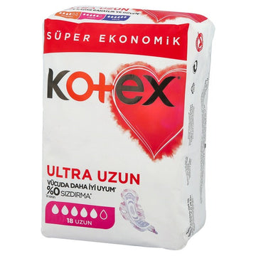 קוטקס תחבושות אולטרה לונג 18 יחידות נוחות מקסימלית