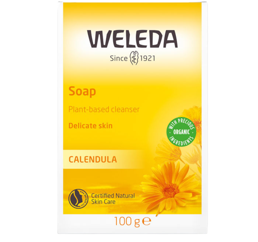 סבון קלנדולה אורגני WELEDA לניקוי עור רגיש 100 גרם