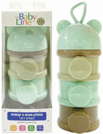 מחליק מנות דוב - 3 כופסאות מעוצבות, 60 גרם כל אחת