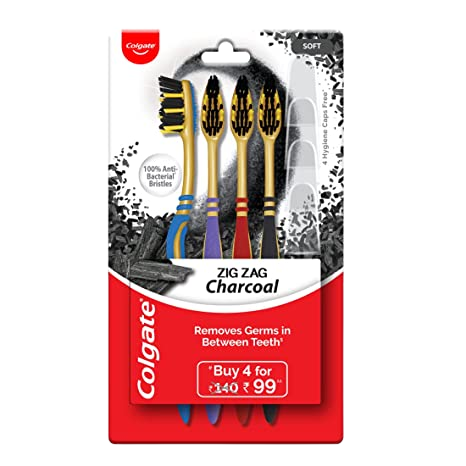 קולגייט מארז מברשות שיניים צבעוניות 4 יחידות אנטי-בקטריאלי | קולגייט | Colgate.
