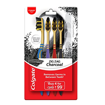 קולגייט מארז מברשות שיניים צבעוניות 4 יחידות אנטי-בקטריאלי | קולגייט | Colgate.