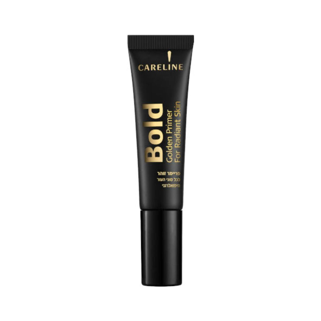 פריימר זוהר Careline Bold Golden Primer בגוון זהוב יוקרתי למראה עור מואר וקורן 30 מ"ל
