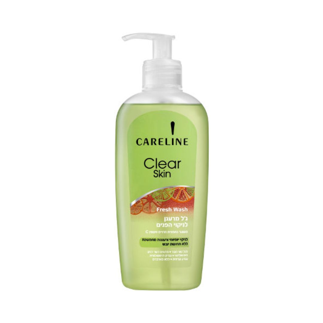 ג'ל ניקוי פנים Careline Clear Skin Fresh Wash בבקבוק משאבה 300 מ"ל למראה עור נקי ורענן