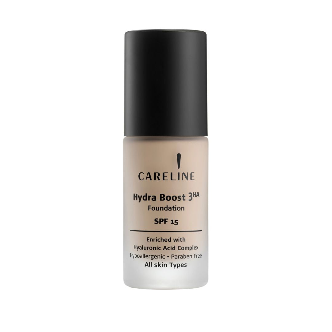 מייק-אפ Careline Hydra Boost במרקם קליל המשלב לחות וכיסוי טבעי למראה עור רענן וזוהר