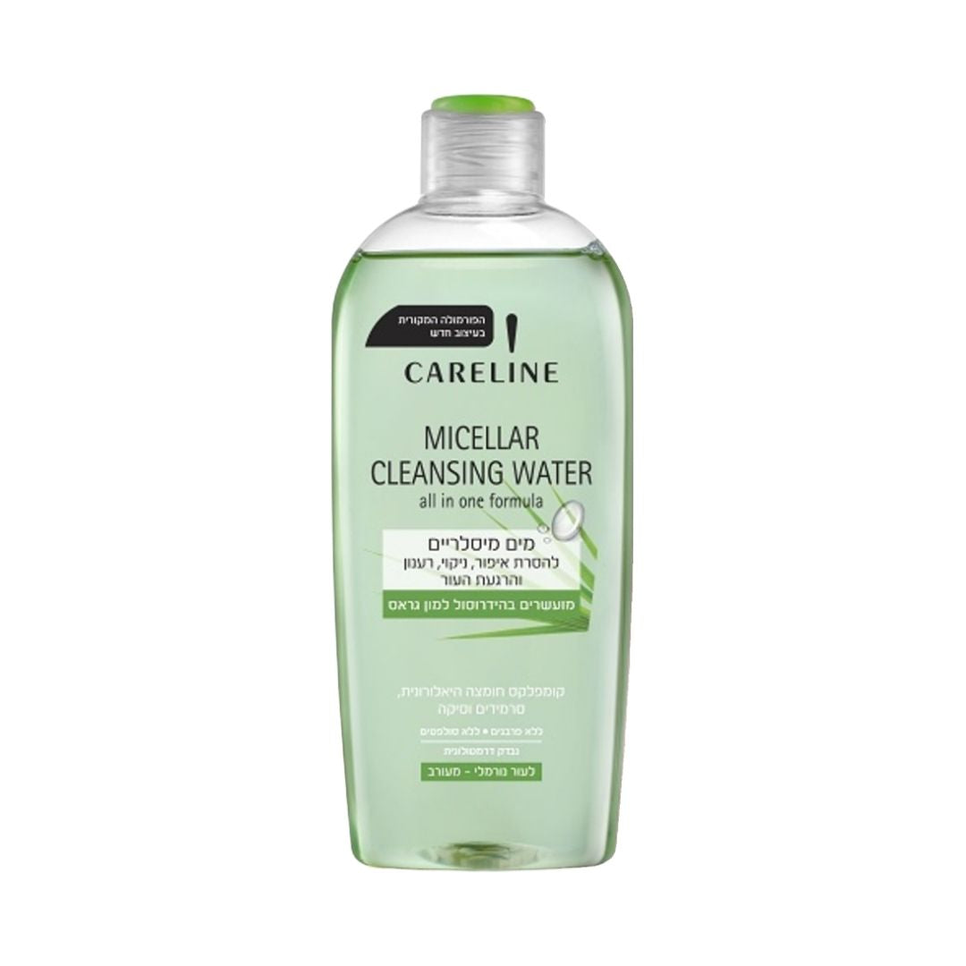 מים מיסלריים Careline Micellar Water עם למון גראס לניקוי יסודי והסרת איפור בנפח 400 מ"ל