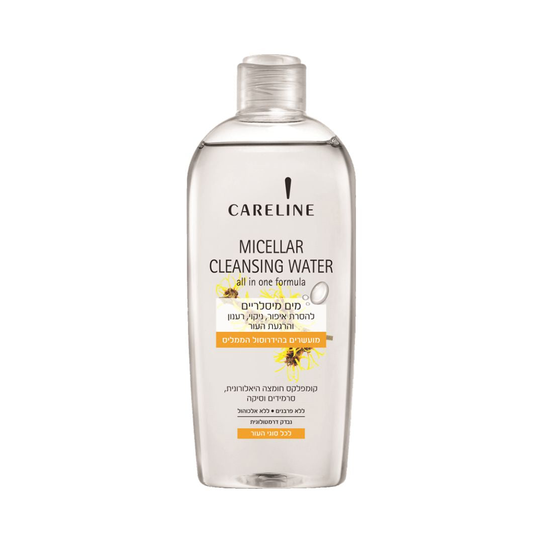 מים מיסלריים שקופים Careline Micellar Cleansing Water לניקוי יסודי והסרת איפור בנפח 400 מ"ל