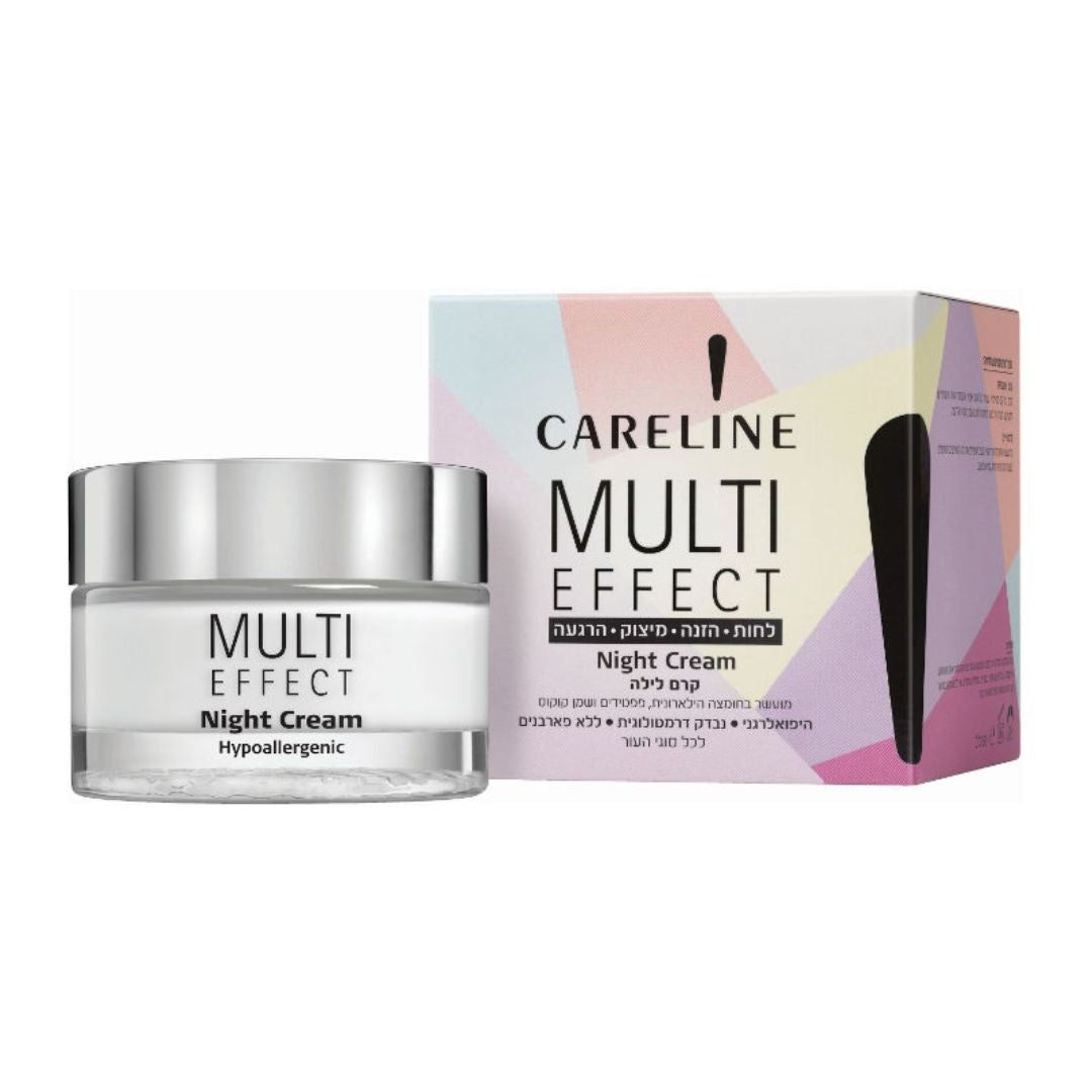קרם לילה Careline Multi Effect Night Cream להזנה אינטנסיבית והתחדשות עור הפנים במהלך שעות המנוחה