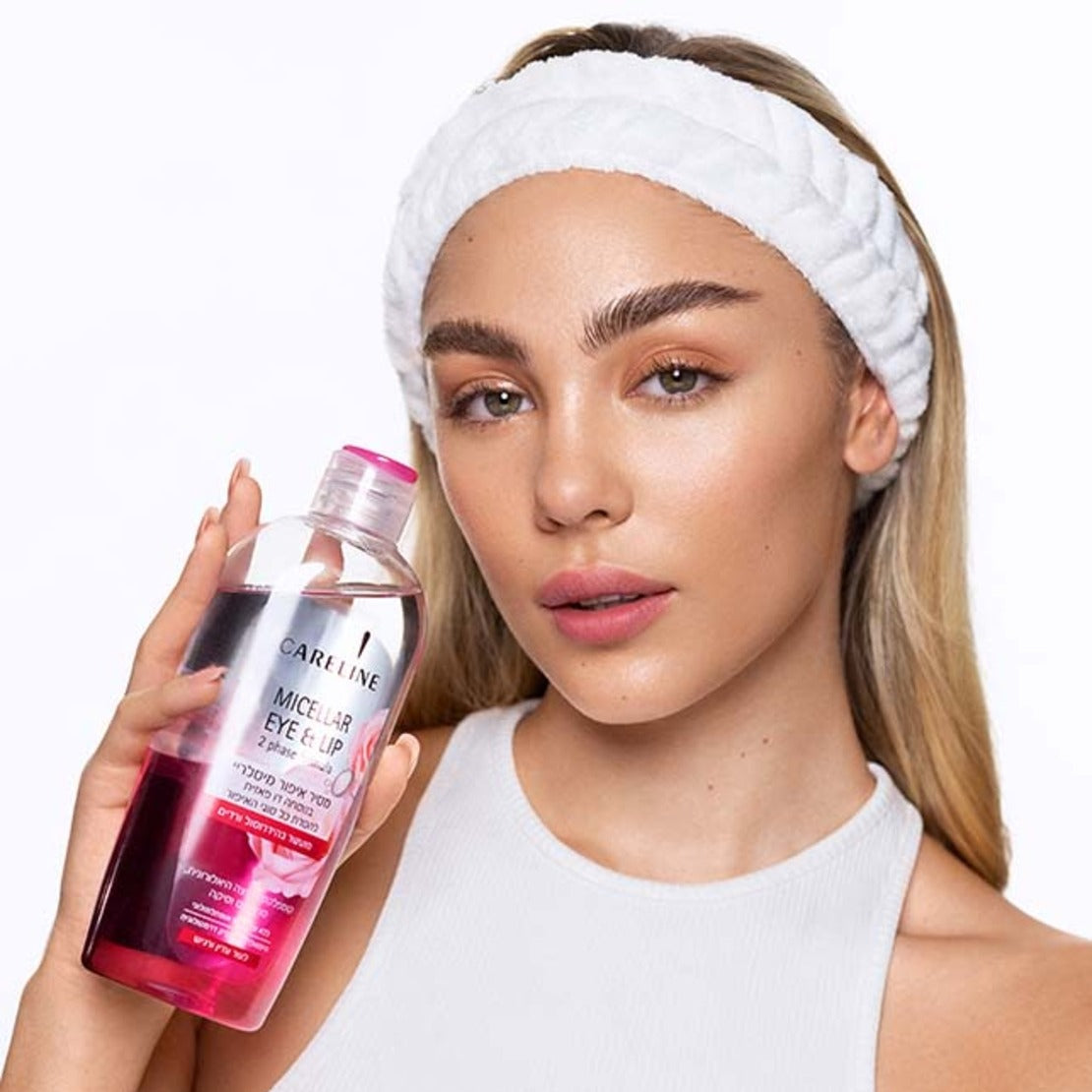 Careline | Pink Two-Phase Micellar Make-up Remover - מסיר איפור דו-פאזי עדין ויעיל לפנים ולעיניים 400 מ"ל