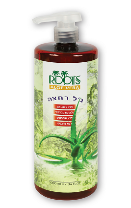ג'ל רחצה טבעי 1000 מ"ל עם אלוורה, קלנדולה ורוזמרין
