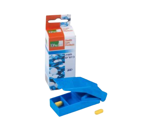 טופמד קופסה לאחסון וחציית תרופות עם להב מפלדת אל-חלד