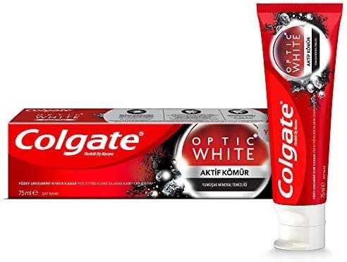 קולגייט אופטיק וייט משחת שיניים פחם 100 מ"ל