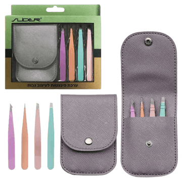 ערכת פינצטות מקצועיות Slider - 6 פינצטות מעוצבות | סלידר | Slider.