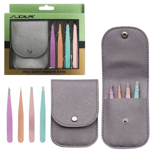 ערכת פינצטות מקצועיות Slider - 6 פינצטות מעוצבות | סלידר | Slider.