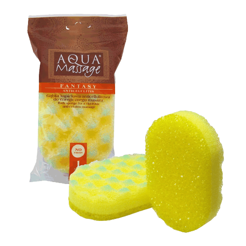 אקווה מסאז' ספוג רחצה אנטי צלוליט - 2 יחידות