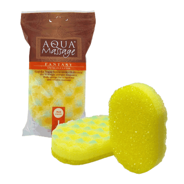 אקווה מסאז' ספוג רחצה אנטי צלוליט - 2 יחידות