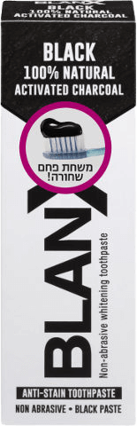 משחת שיניים פחם טבעית BLANX - 100% טבעי, 75 מ"ל