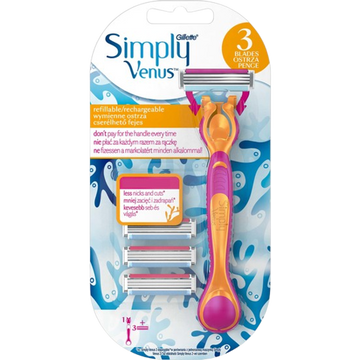 Simply Venus מכונת גילוח לנשים - גילוח חלק ונעים