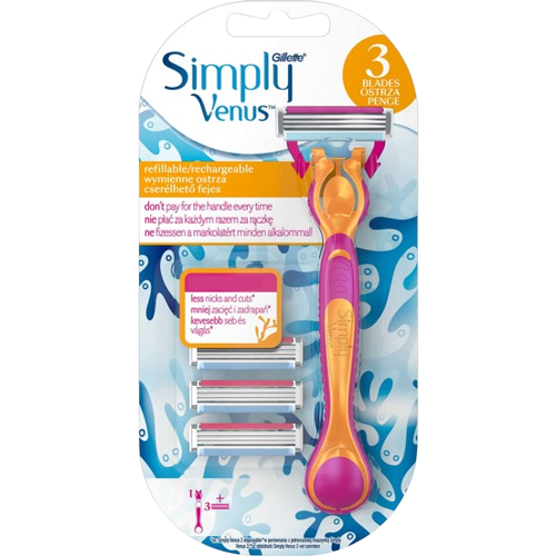 Simply Venus מכונת גילוח לנשים - גילוח חלק ונעים