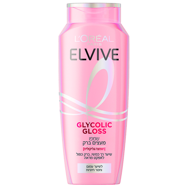 L'Oréal Elvive | אלביב - Glycolic Gloss Shampoo | שמפו מעצים ברק למראה שיער מבריק כמראה (500 מ"ל)