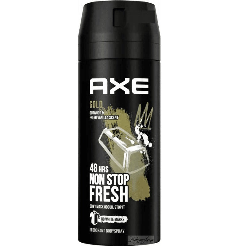 AXE GOLD דאודורנט נון סטופ 48 שעות - Oudwood & Vanilla