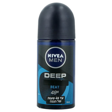 NIVEA MEN DEEP BEAT דאודורנט רול און לגברים 48 שעות