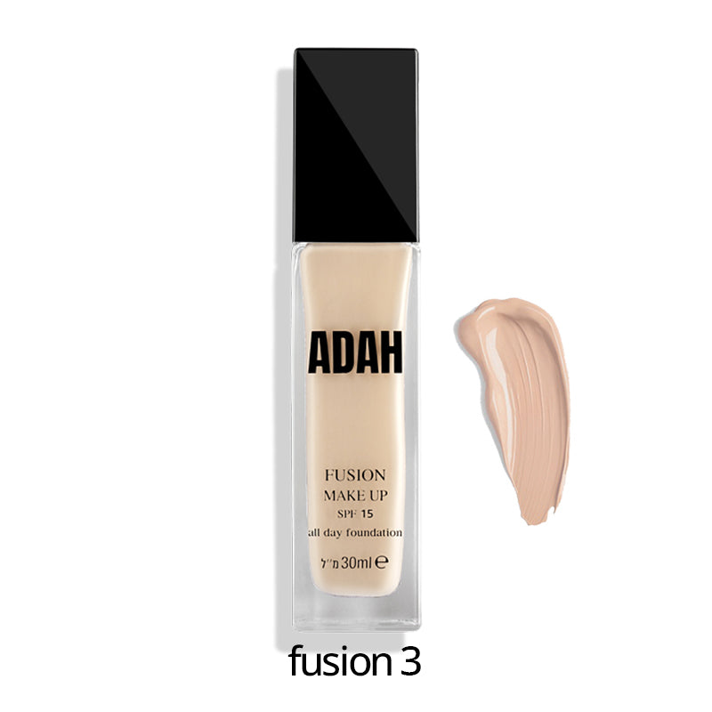 FUSION FOUNDATION - מייקאפ פיוז'ן במרקם סרום לגימור זוהר וטבעי | עדה לזורגן