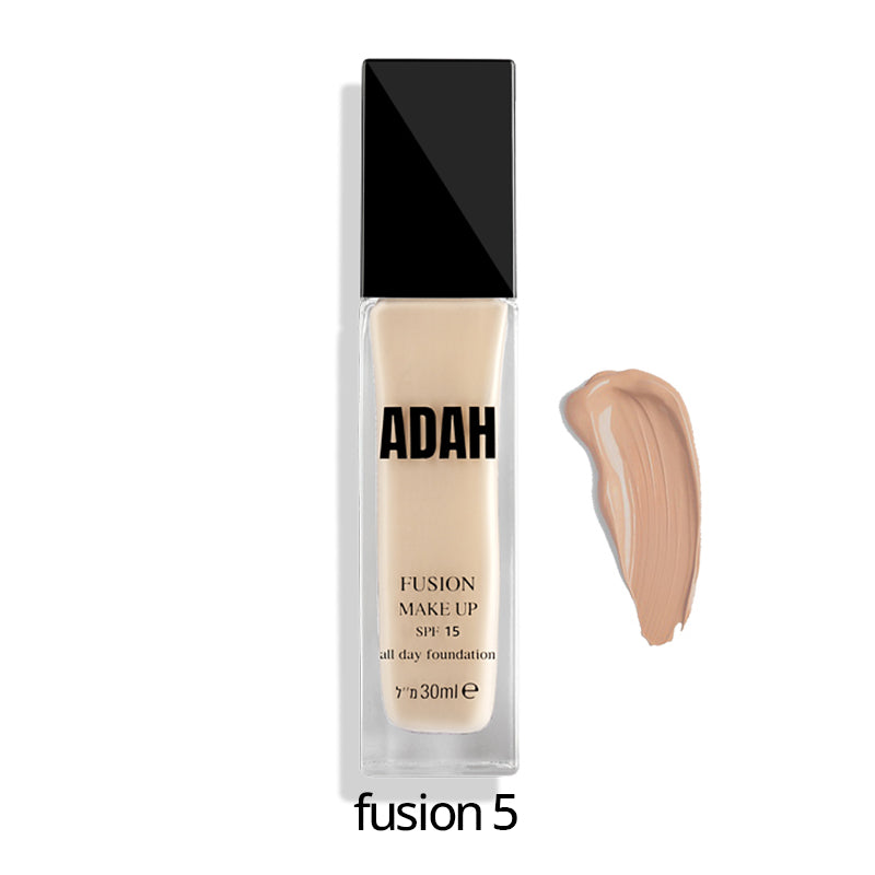 FUSION FOUNDATION - מייקאפ פיוז'ן במרקם סרום לגימור זוהר וטבעי | עדה לזורגן