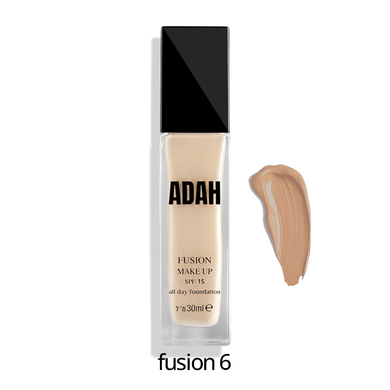 FUSION FOUNDATION - מייקאפ פיוז'ן במרקם סרום לגימור זוהר וטבעי | עדה לזורגן
