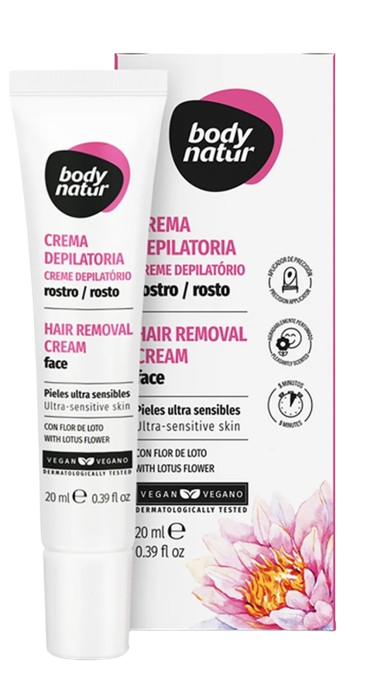 בושם קרם להסרת שיער מפנים לעור רגיש עם תמצית פרח הלוטוס |  מבית בודי נאטור | Body Natur - מקורי ב-Cosmetix