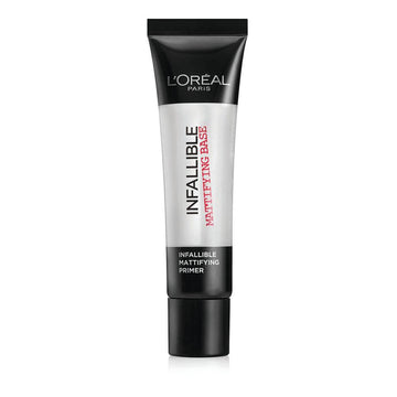 פריימר לוריאל פריז Infaillible Resurfacing Primer למראה עור חלק וקטיפתי בגימור מאט לפני המייקאפ