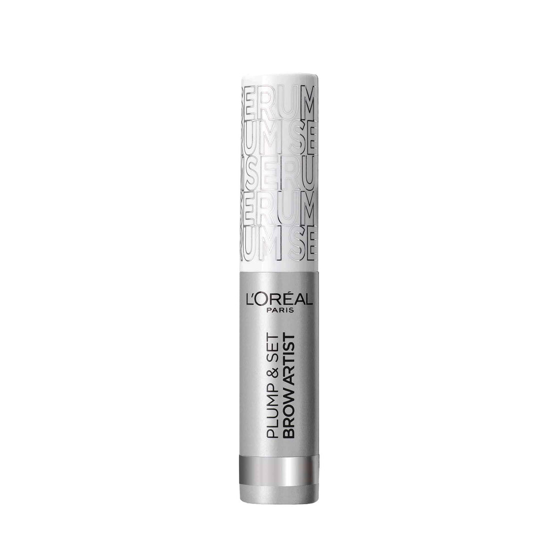 מסקרה ג'ל לגבות לוריאל פריז Plump & Set Brow Artist עם סיבים למילוי ועיבוי הגבה בנפח 4.9 מ"ל