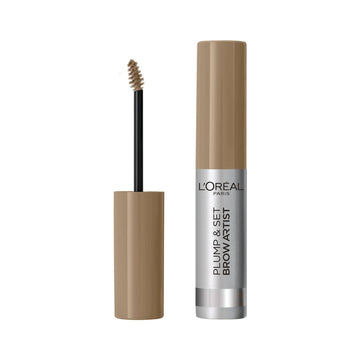 מסקרה ג'ל לגבות לוריאל פריז Plump & Set Brow Artist בנפח 4.9 מ"ל עם סיבים לעיבוי ומילוי