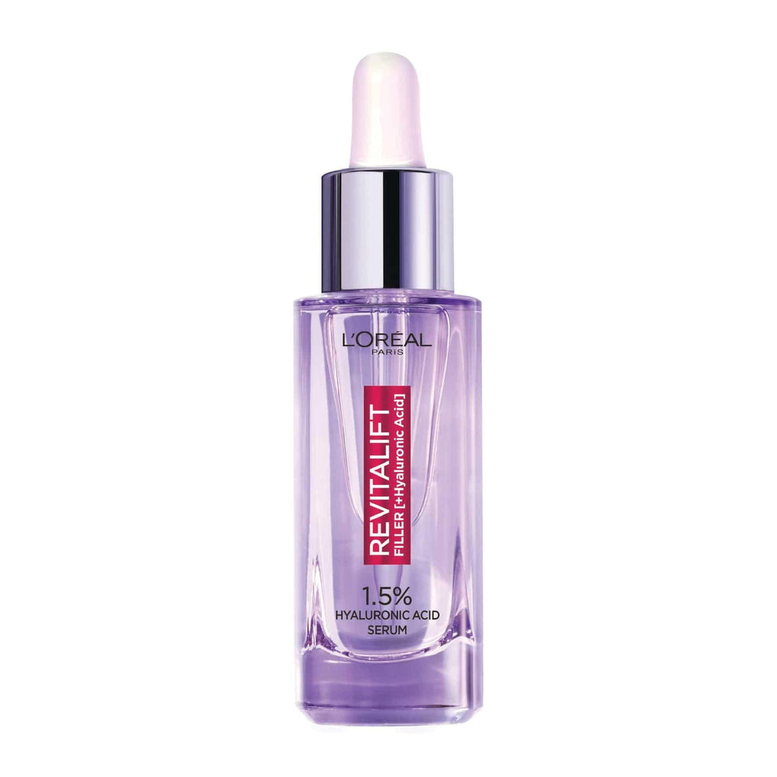 סרום לוריאל פריז Revitalift Filler עם 1.5% חומצה היאלורונית טהורה למילוי קמטים והשבת נפח לעור הפנים
