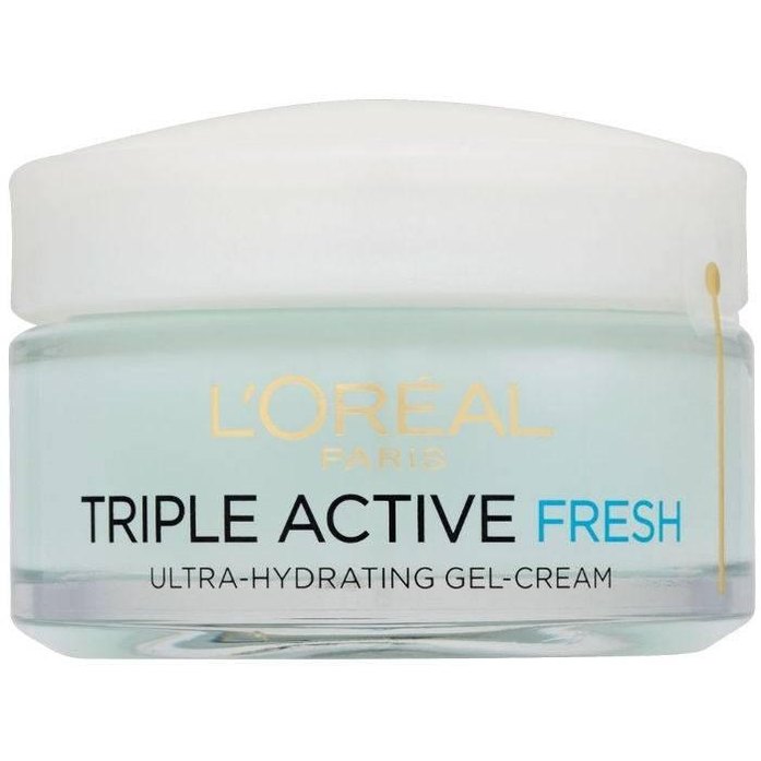 קרם ג'ל לוריאל פריז Triple Active Fresh לעור רגיל עד מעורב מועשר בויטמינים ומינרלים למראה עור רענן