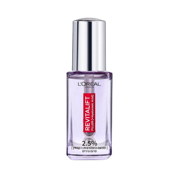 סרום עיניים לוריאל פריז Revitalift Filler עם 2.5% חומצה היאלורונית וקפאין ואפליקטור רולר משולש