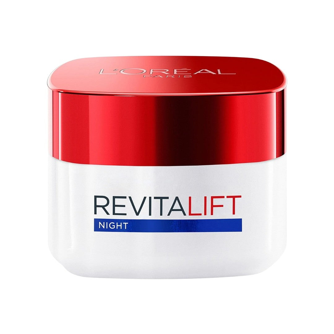 קרם לילה לוריאל פריז Revitalift Classic בנפח 50 מ"ל מועשר בפרו-רטינול A למיצוק העור וטיפול בקמטים
